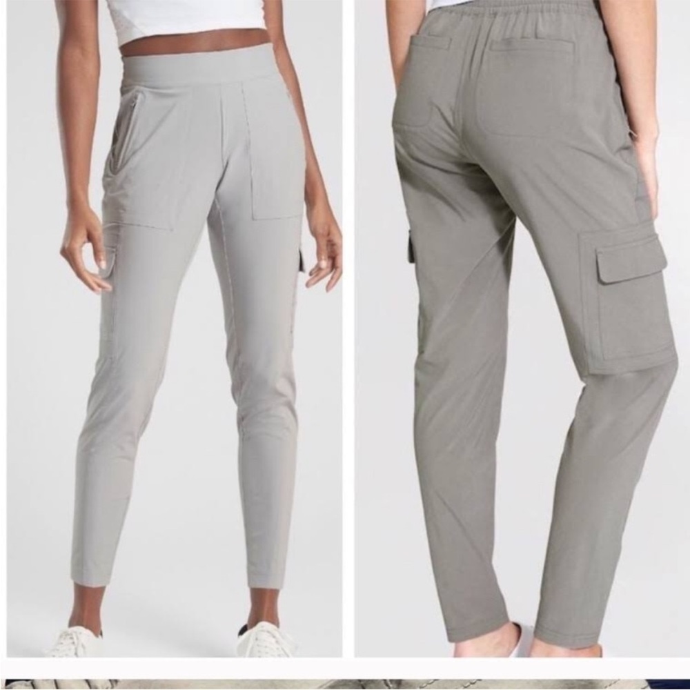Athleta Chelsea Cargo Grey Pant Size 6 Tall